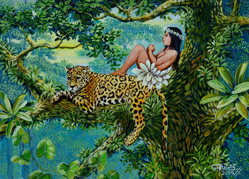 Niña y Otorongo