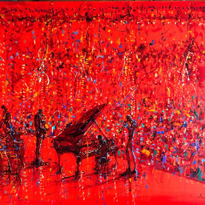 Jazzamo Art A night with Miles Davis - I. C. Mexico, Miami