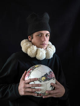 Boy with football